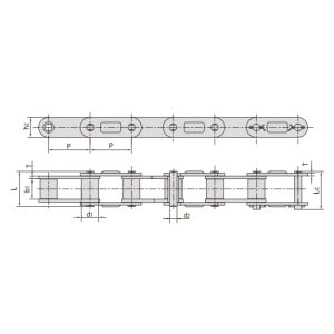 Сталевий сільськогосподарський ланцюг серії ANSI типу CA