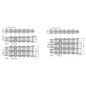 Прецизійна роликова ланцюг з коротким кроком типу серії шплінт