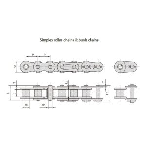 Прецизійна роликова ланцюг з коротким кроком серії