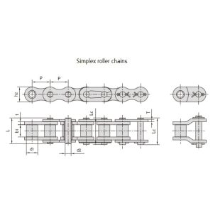 Прецизійні роликові ланцюги серії B з коротким кроком