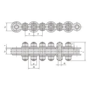 конвеєрні ланцюги з великими роликами