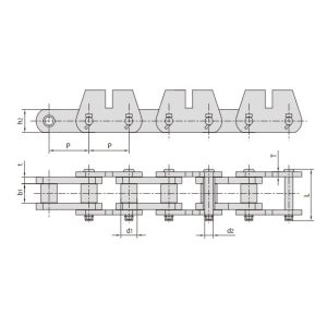 конвеєрна ланцюг з насадками