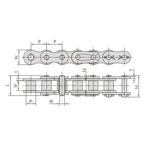 роликовий ланцюг з дакрометовим покриттям