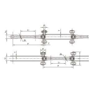 подвійна шарнірна конвеєрна ланцюг