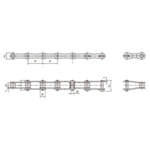 ланцюг передачі з подвійним кроком