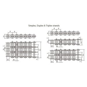 важкий серійний роликовий ланцюг з шплінтами