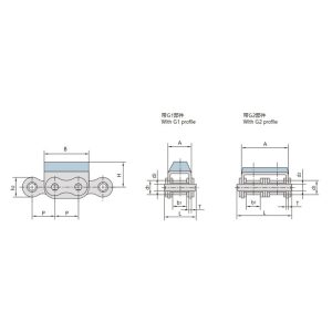 гумова прикріплена пластинчаста ланцюг