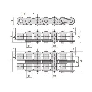 самозмащувальна короткопітна роликова ланцюг