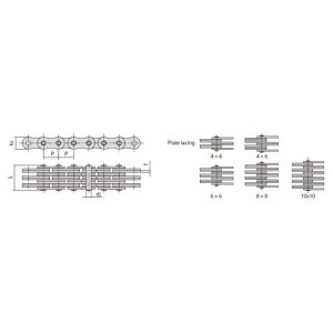 пластина для штабелювання sky ланцюг з листовими ланками