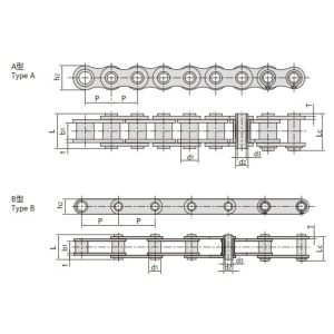 ланцюг з нержавіючої сталі з порожнистими штифтами