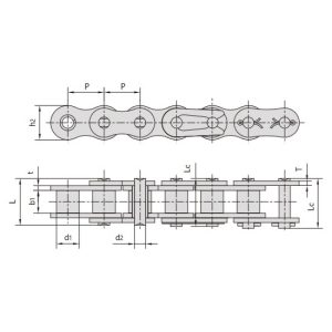 оцинкований ланцюг з короткими ланками